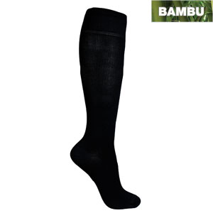svarta stödstrumpor av bambu