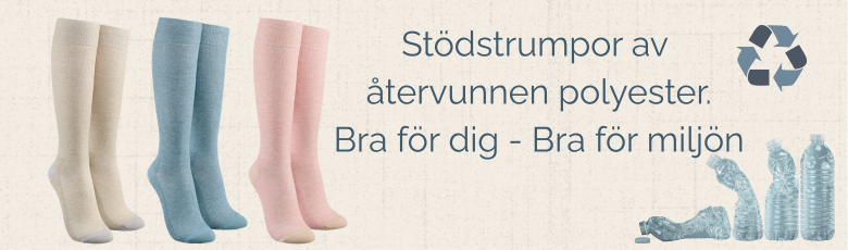stödstrumpor av återvunnen polyester