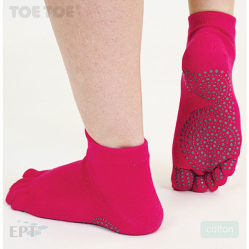 Yoga tåstrumpa, kort skaft, rosa 36-38 - Bild 3
