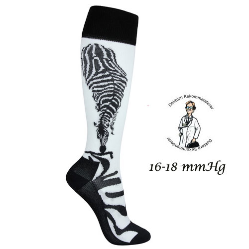 Stödstrumpor med Zebra, 40/42