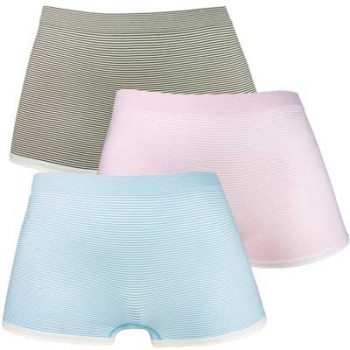 Boxertrosor, rosa-vit-randiga, M/L