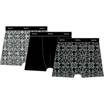 Smal, 3-pack kalsonger, svarta och mönstrade