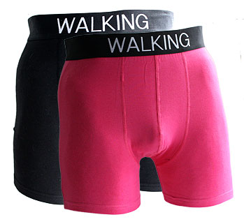Large, 2-pack herrboxer, svart och rosa