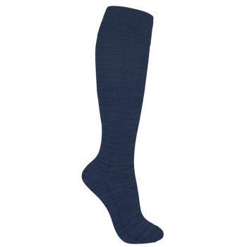 Stödstrumpor, bambu, marin med mönster, 43-45