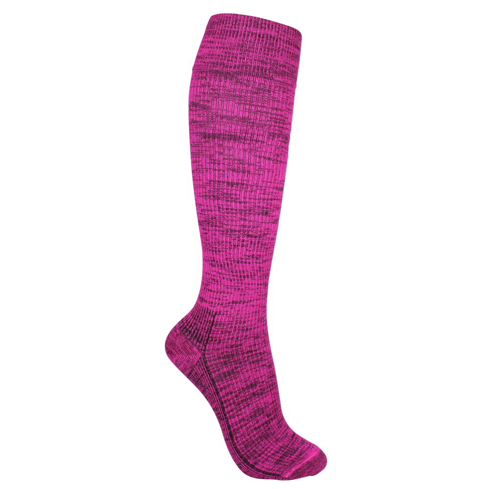 Stödstrumpor, bambu, rosa med mönster, 40-42