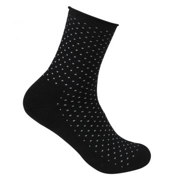 Diabetessock, svart, prickig, 40-42