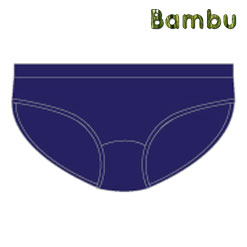 Trosor av Bambu, seamless, marin, XL