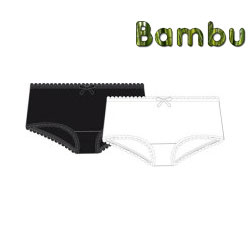 Bambutrosor, vita med spetskant, L