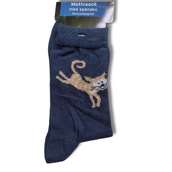 Marin damstrumpa med katt, 40/42