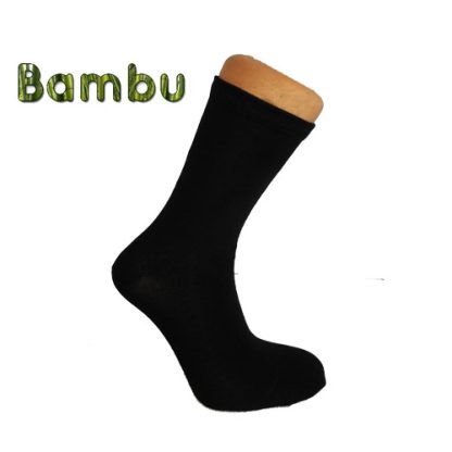 Enfärgade bambustrumpor, svart, 40-42