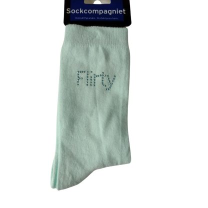 Turkos damstrumpa med strass-flirty, 40/42