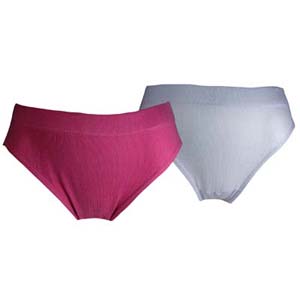 2-pack ribbstickade trosor, rosa-vit, XL