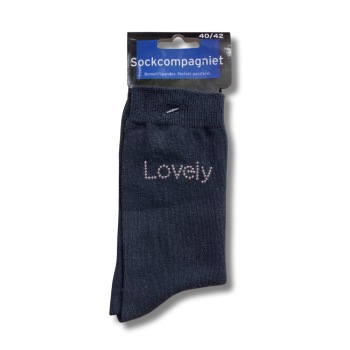 Svart damstrumpa strass Lovely, 40/42