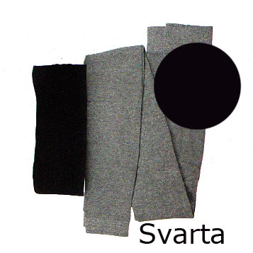 Leggings, slätstickade, Svarta, L