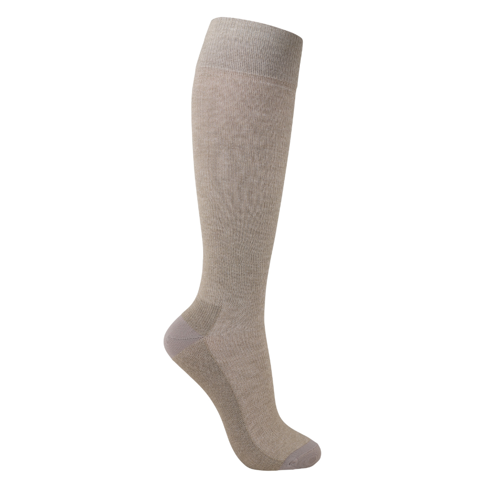 Stödstrumpor med återvunnen polyester, natur, 37-39