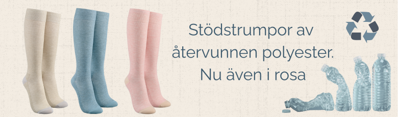 stödstrumpor av återvunnen polyester
