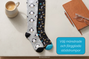 Stödstrumpor med mönster