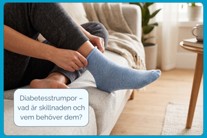 Ljusblå diabetes sockar