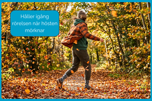 Stödstrumpor på höstpromenaden