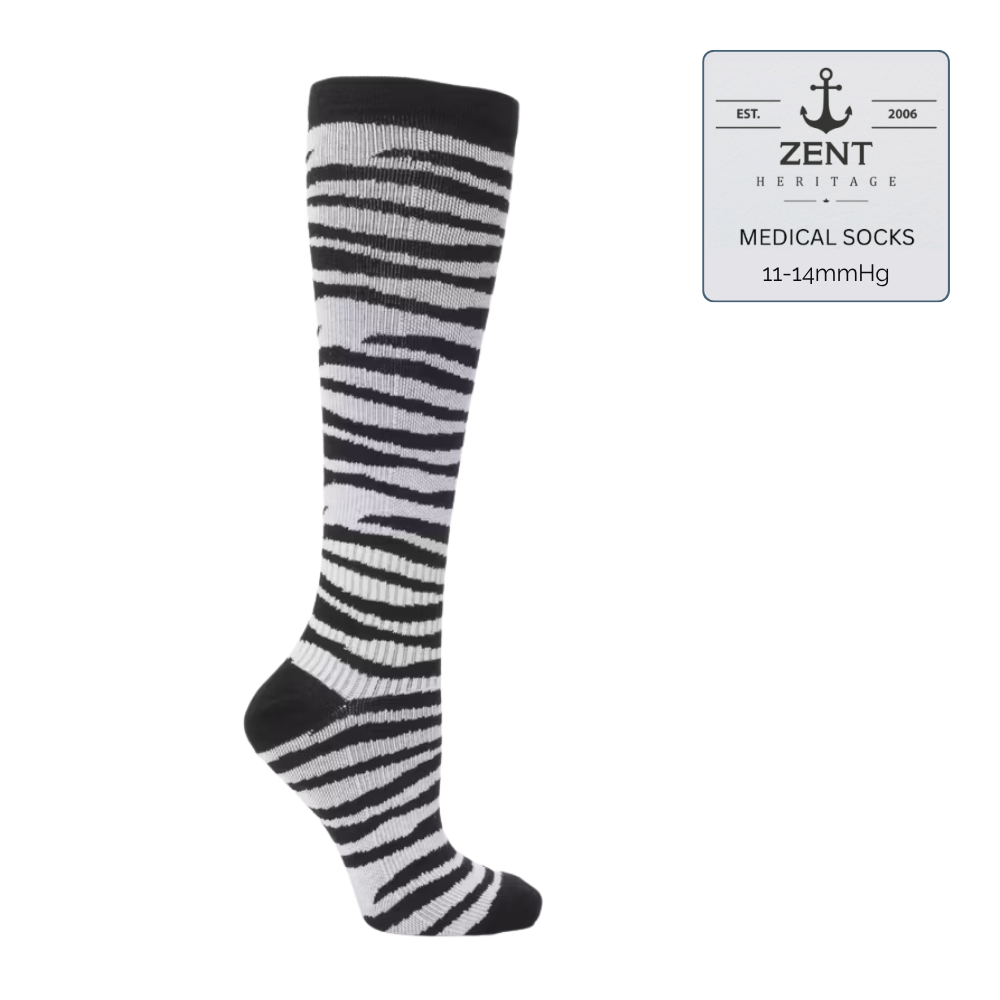 Zebra randiga stödstrumpor